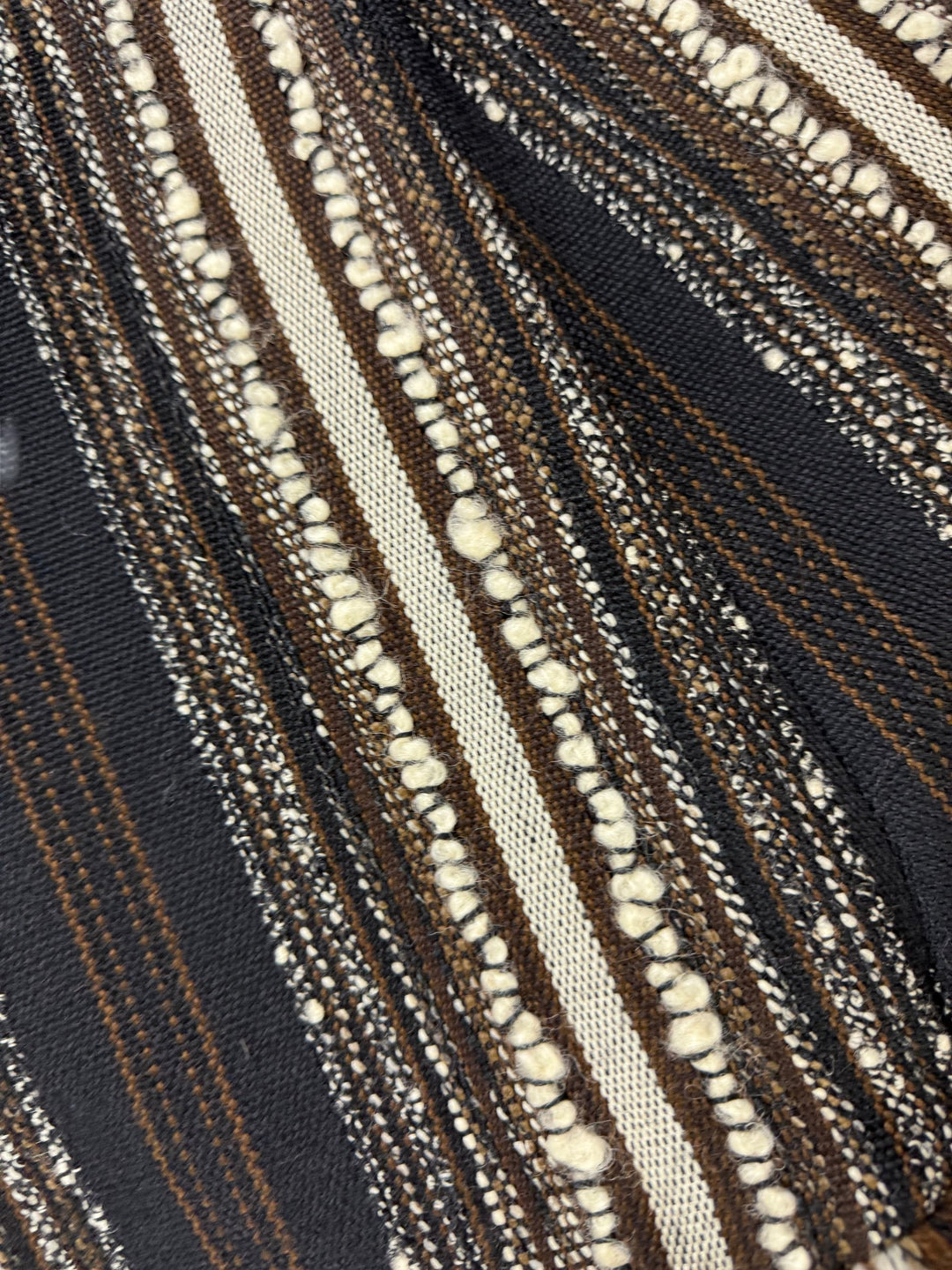 1960s Arolan Kutomo Brown Striped Wool Dress - S - Think Vintage