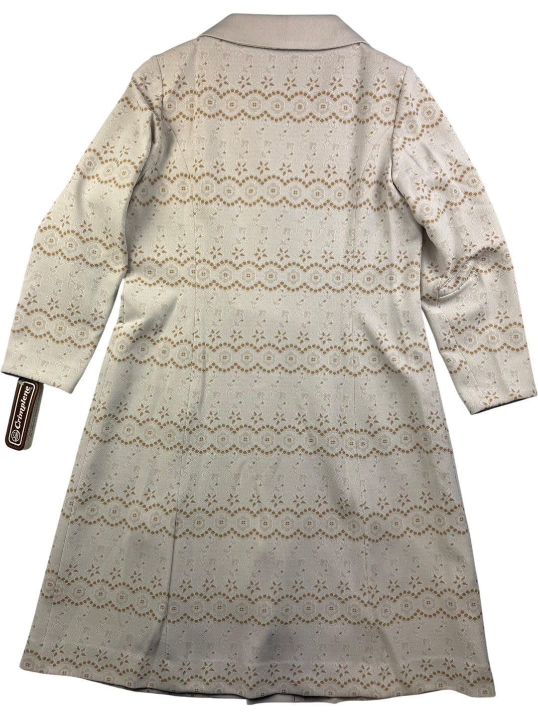 1960s Cream Lace Patterned Coat - M