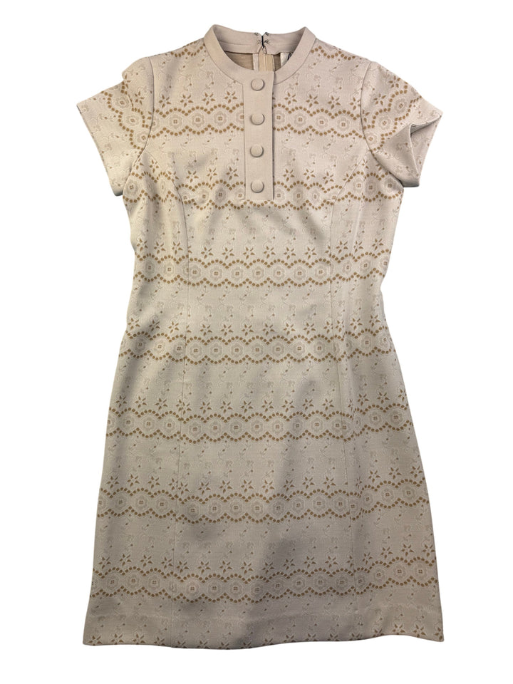 1960s Cream Lace Patterned Coat - M