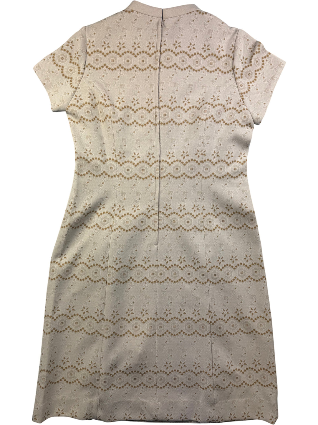 1960s Cream Lace Patterned Coat - M