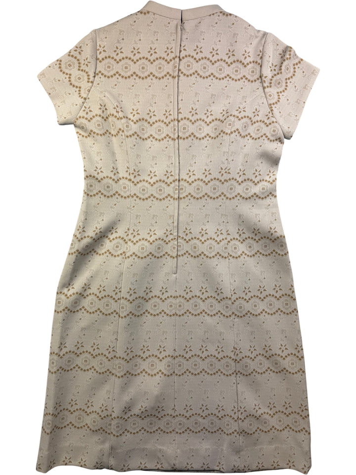 1960s Cream Lace Patterned Coat - M