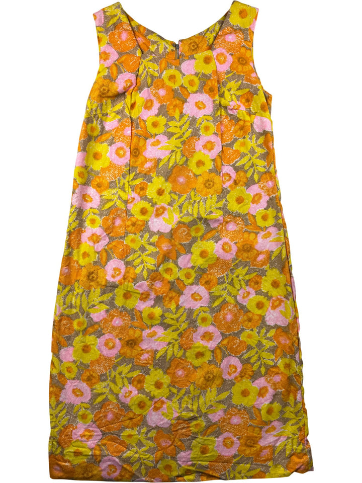 1960s Floral Crop Jacket And Dress Set - S