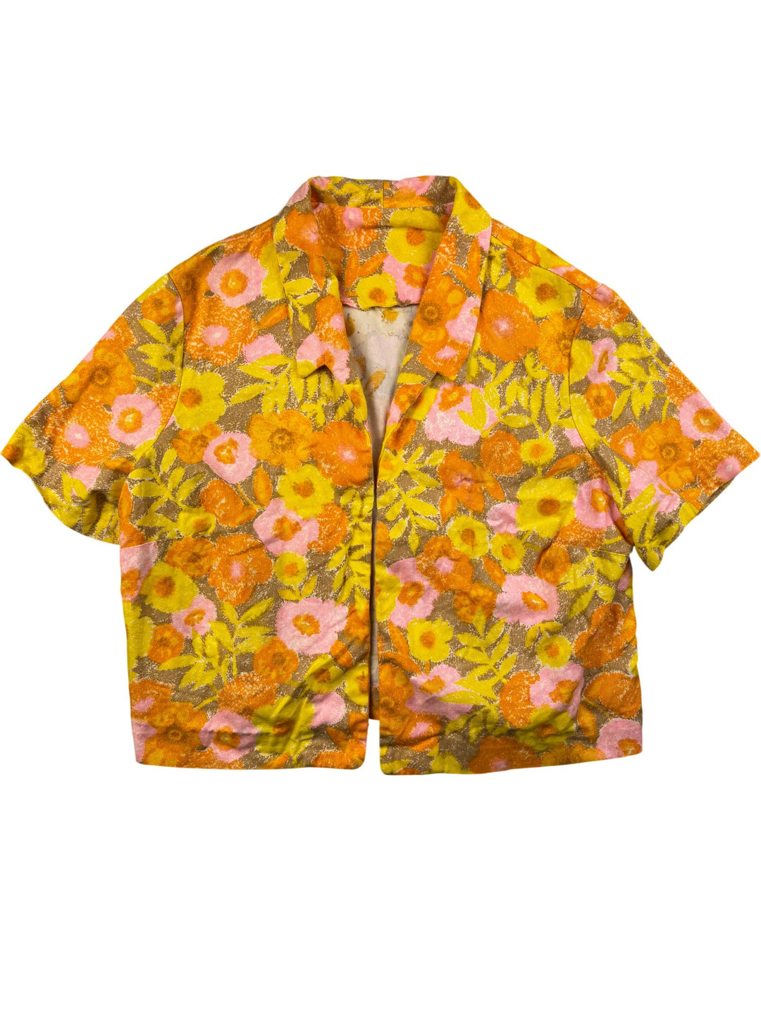 1960s Floral Crop Jacket And Dress Set - S