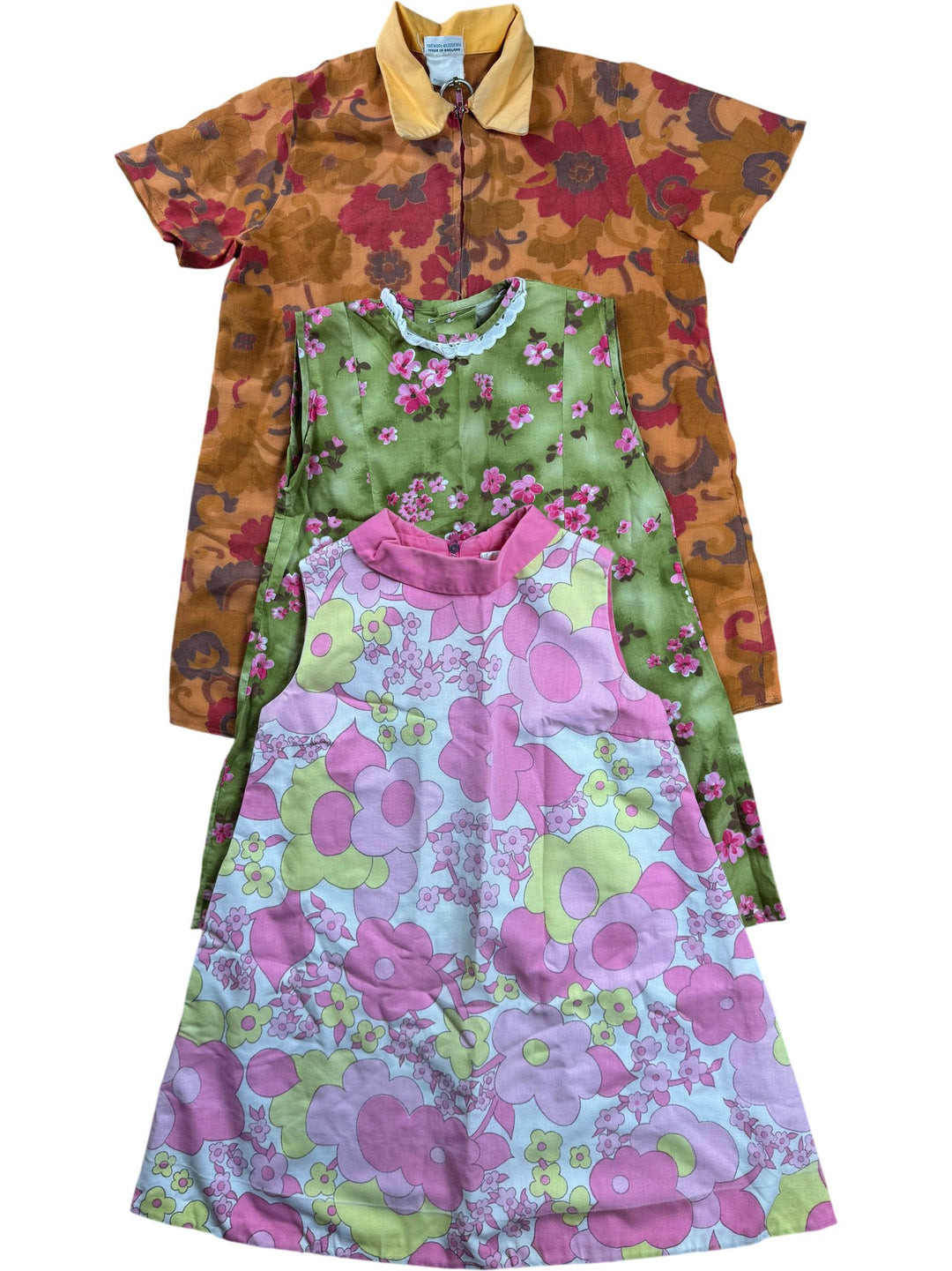 1960s Floral Kids Dresses Set - Age 3 - Think Vintage ltd