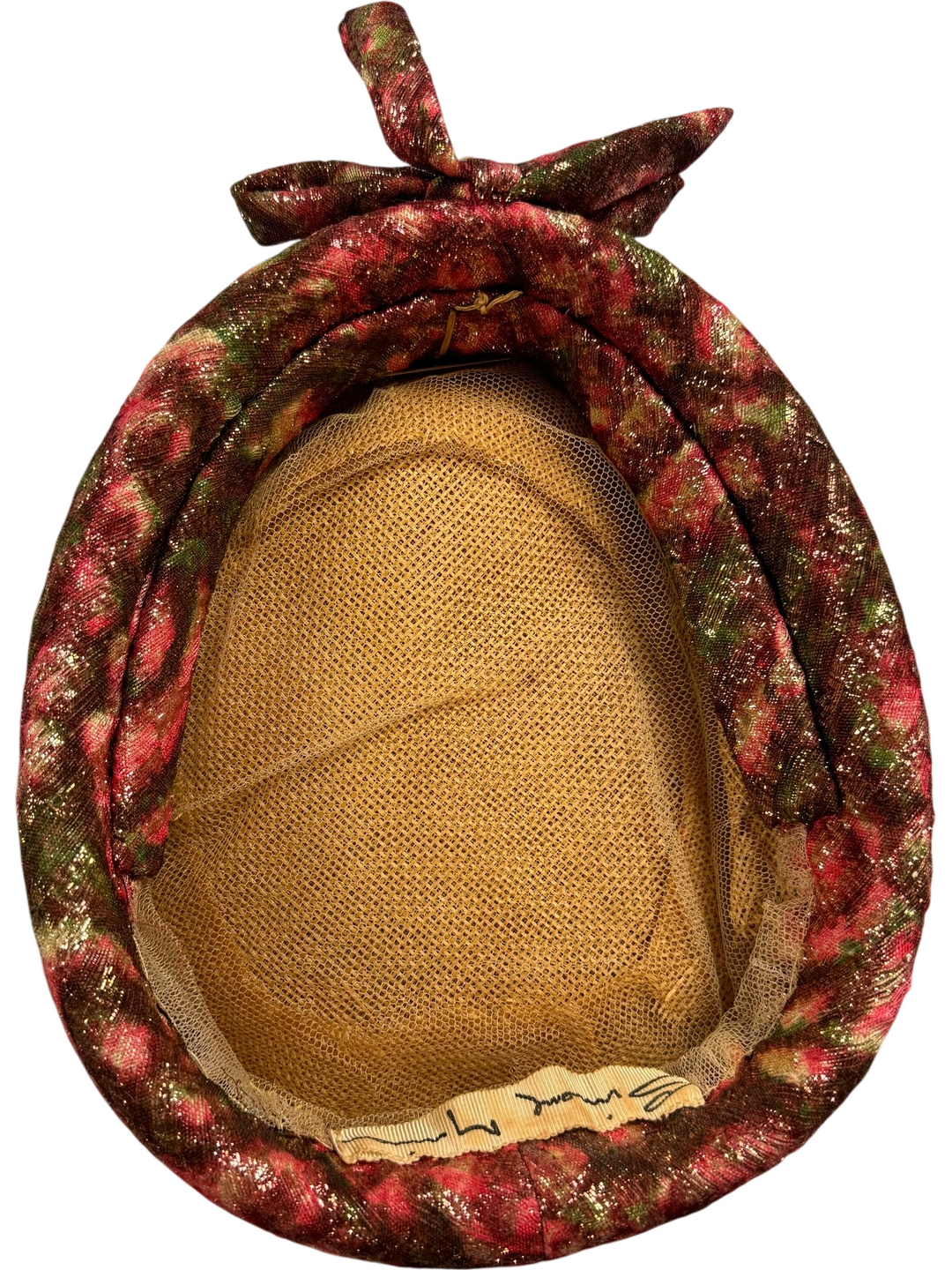1960s Floral Pattern Hat - Think Vintage