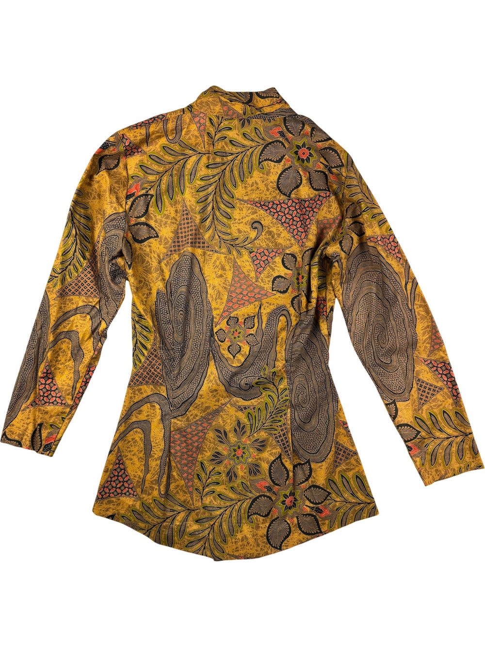 1960s Floral Patterned Long Sleeved Shirt - M - Think Vintage ltd