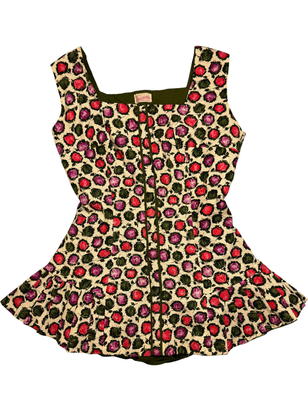1960s Floral Patterned Sleeveless Top - Think Vintage