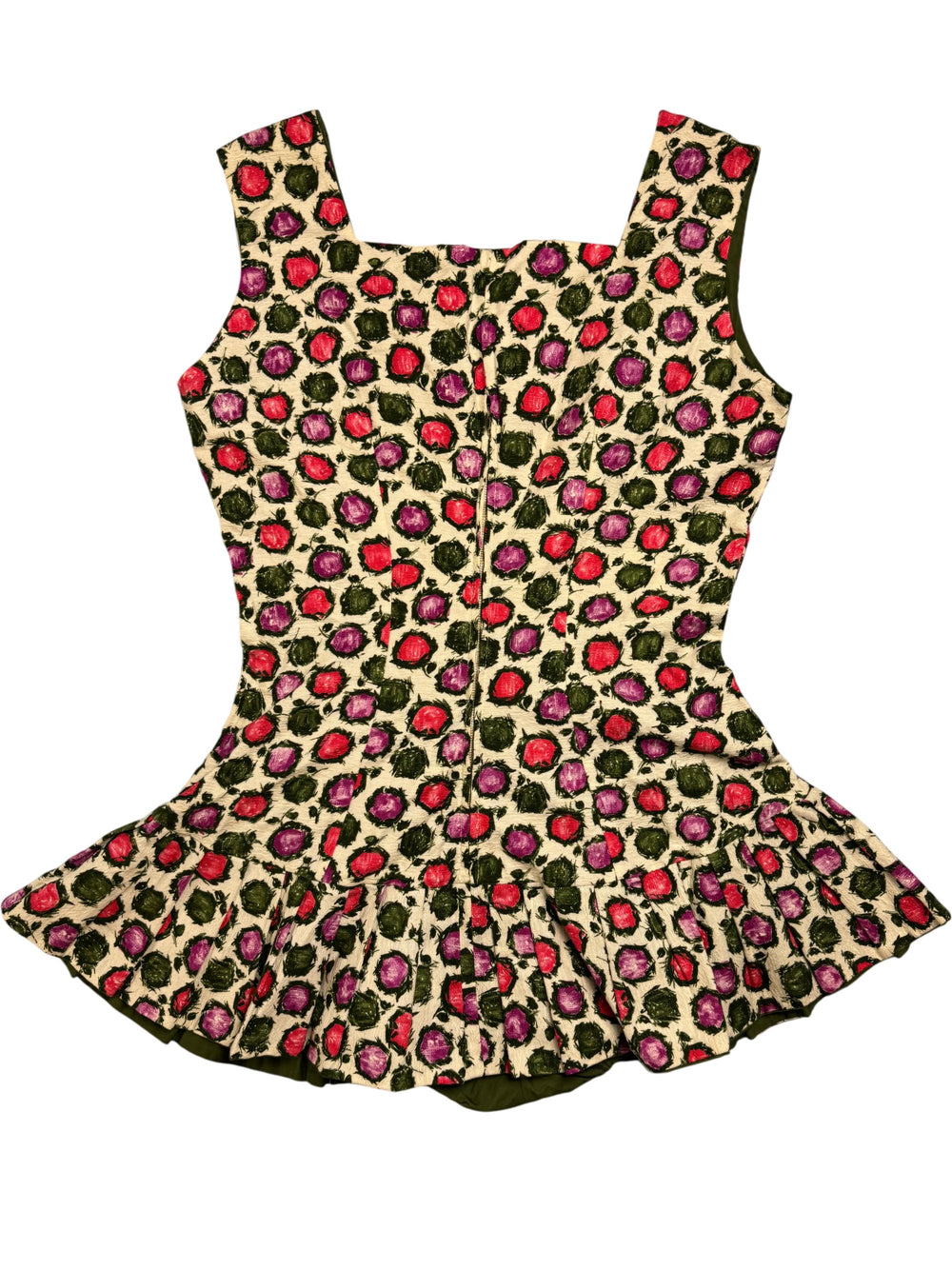 1960s Floral Patterned Sleeveless Top - Think Vintage