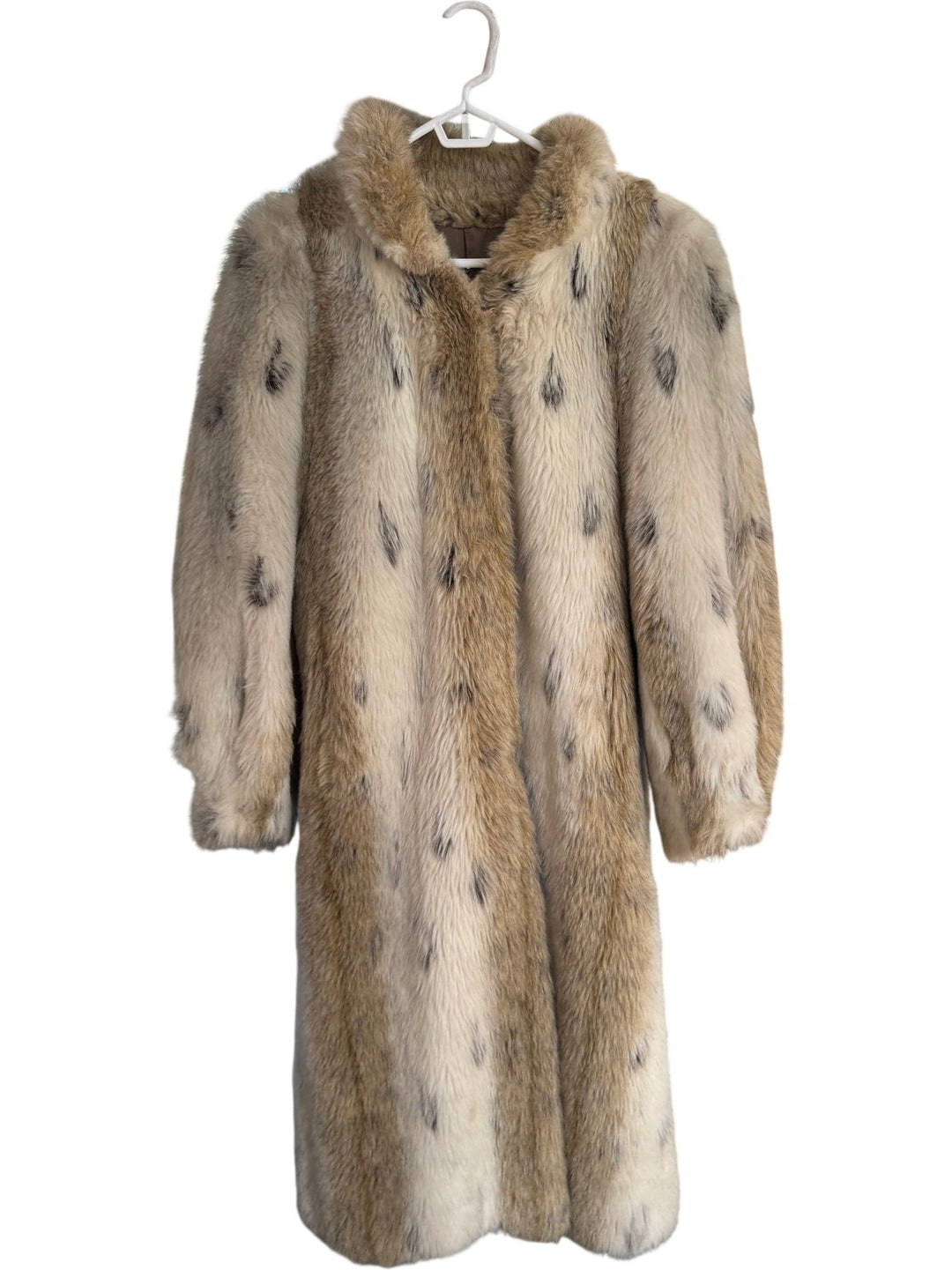 1960s Glenn Modds Full-Length Faux Fur Coat & Hat Set - S - Think Vintage ltd