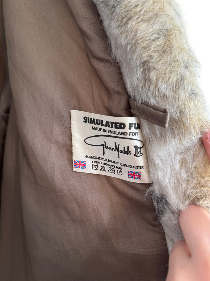 1960s Glenn Modds Full-Length Faux Fur Coat & Hat Set - S - Think Vintage ltd