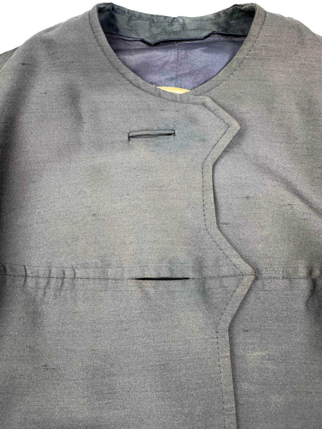 1960s Gray Swiss Made Silk Trench Coat - S - Think Vintage