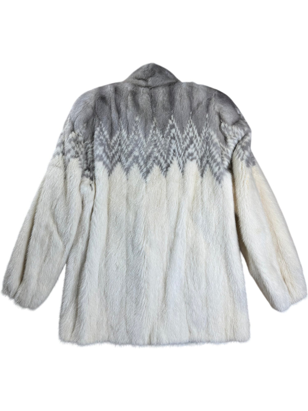 1960s Grey Gradient Fur Coat - M - Think Vintage ltd