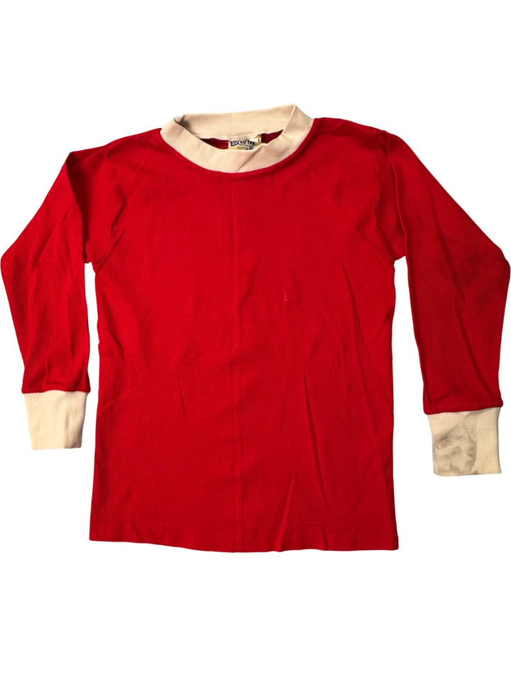 1960s Red Long Sleeved Shirt - Think Vintage ltd