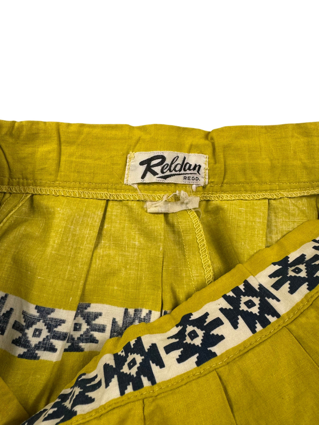 1960s Reldan Yellow Pleated Skirt - XS - Think Vintage