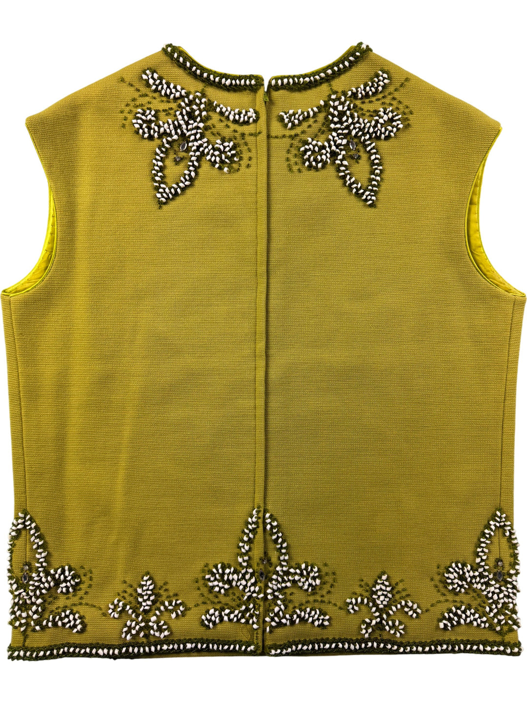 1960s Slic-Wear Embellished Wool Tank Top - M - Think Vintage Online Ltd