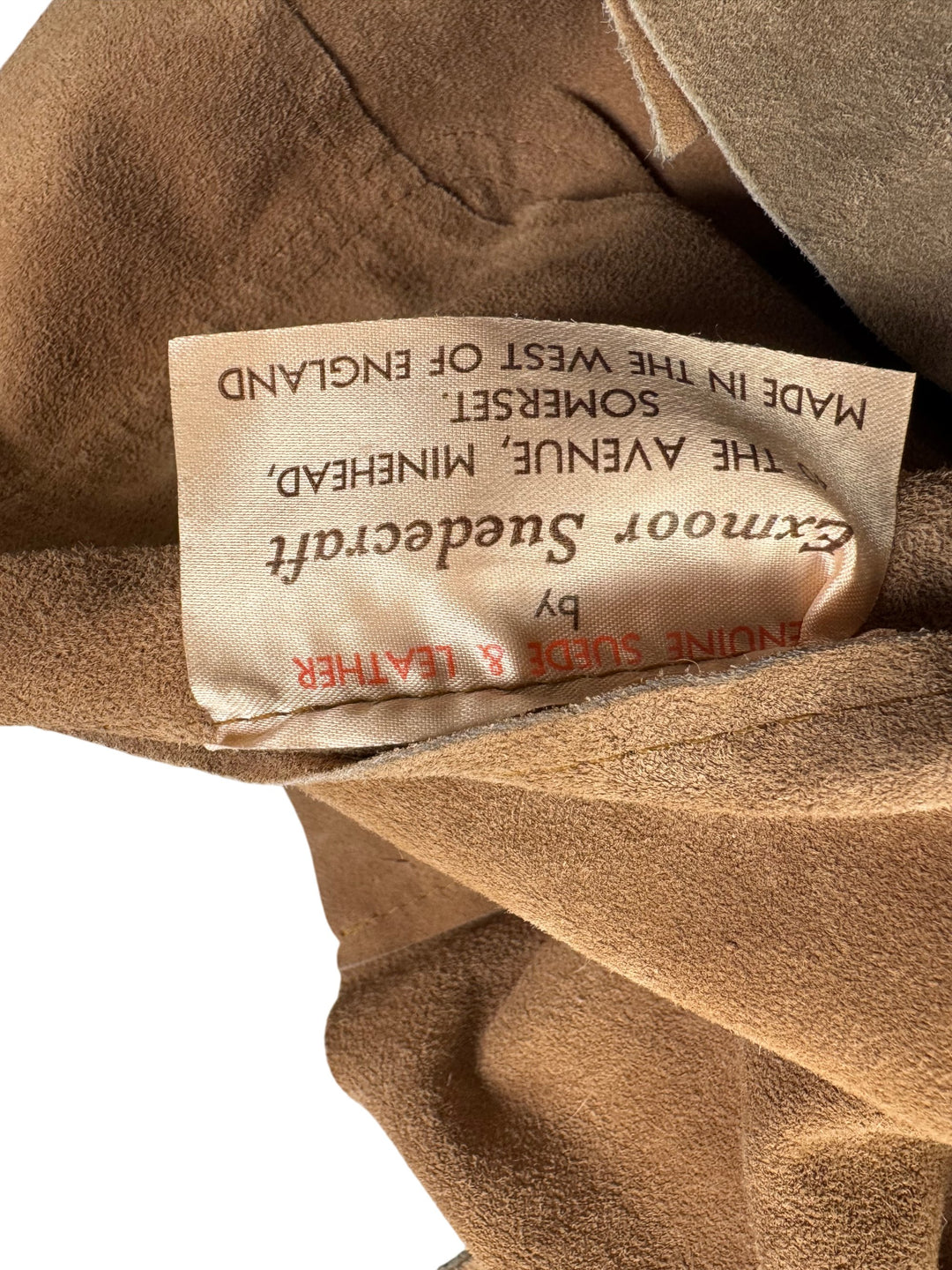 1960s Suede Belted Waistcoat with Flower Buttons - S - Think Vintage ltd