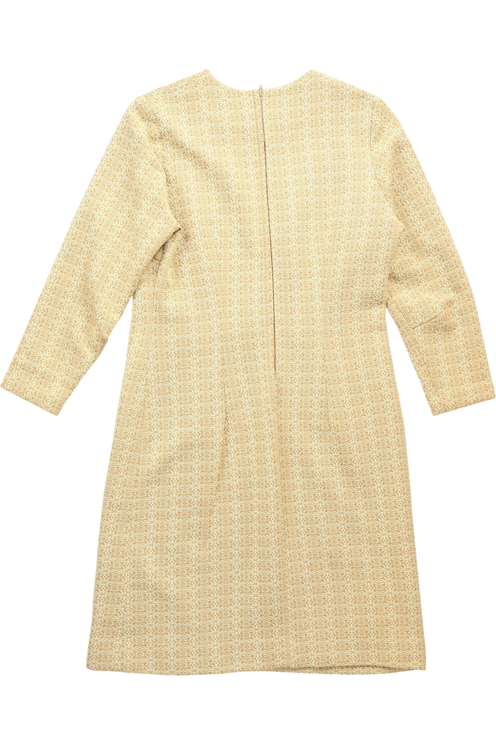 1960s Yellow Patterned Dress - L - Think Vintage ltd