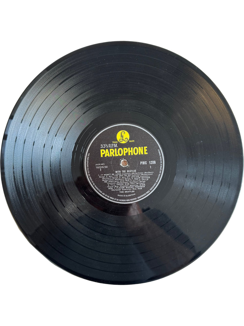1963 Parlophone With The Beatles Vinyl - Fair - Think Vintage ltd