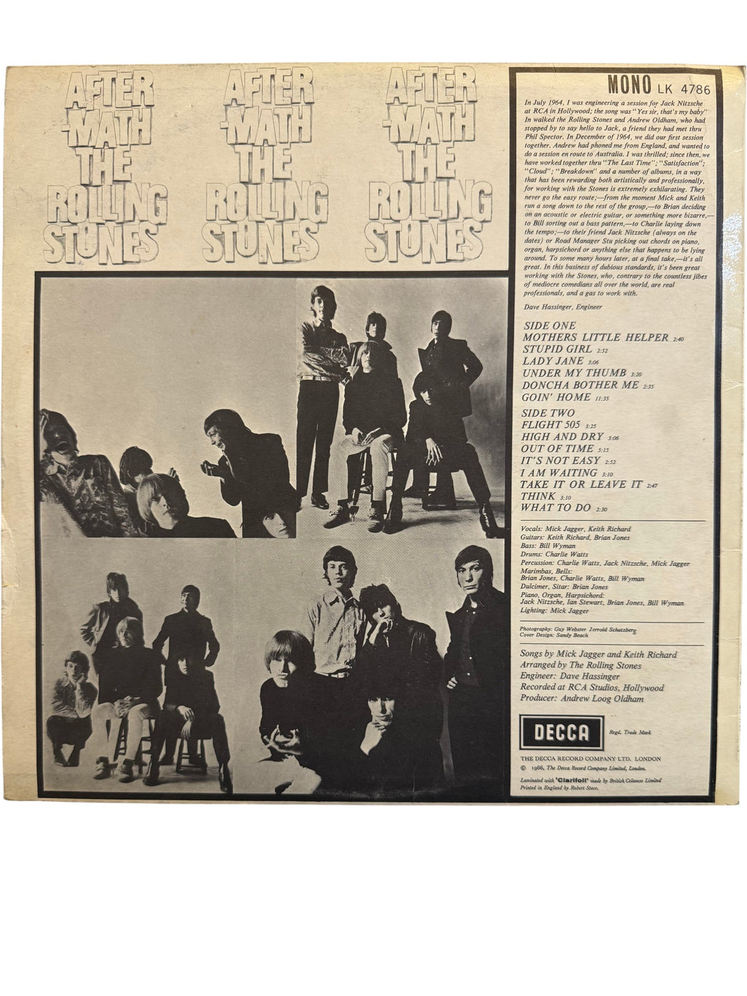 1966 Decca Aftermath Vinyl Album - Think Vintage