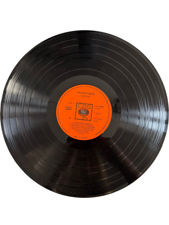 1967 Bob Dylan John Wesley Harding Vinyl Record - Fair - Think Vintage ltd
