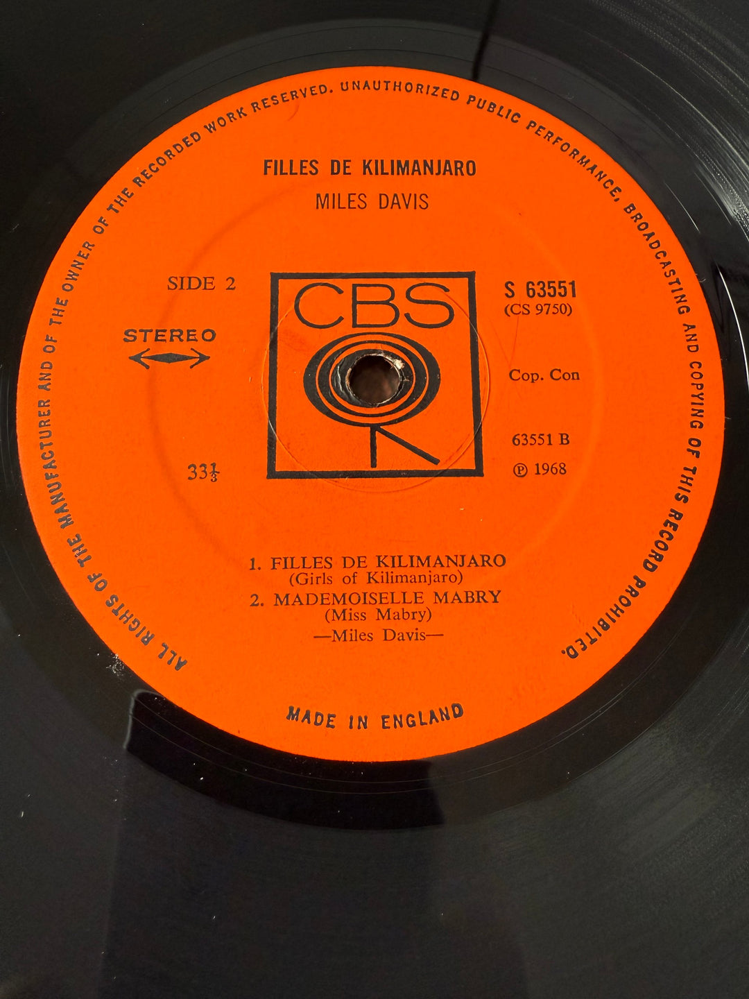 1968 Miles Davis Filles De Kilimanjaro Vinyl - Think Vintage Online Ltd