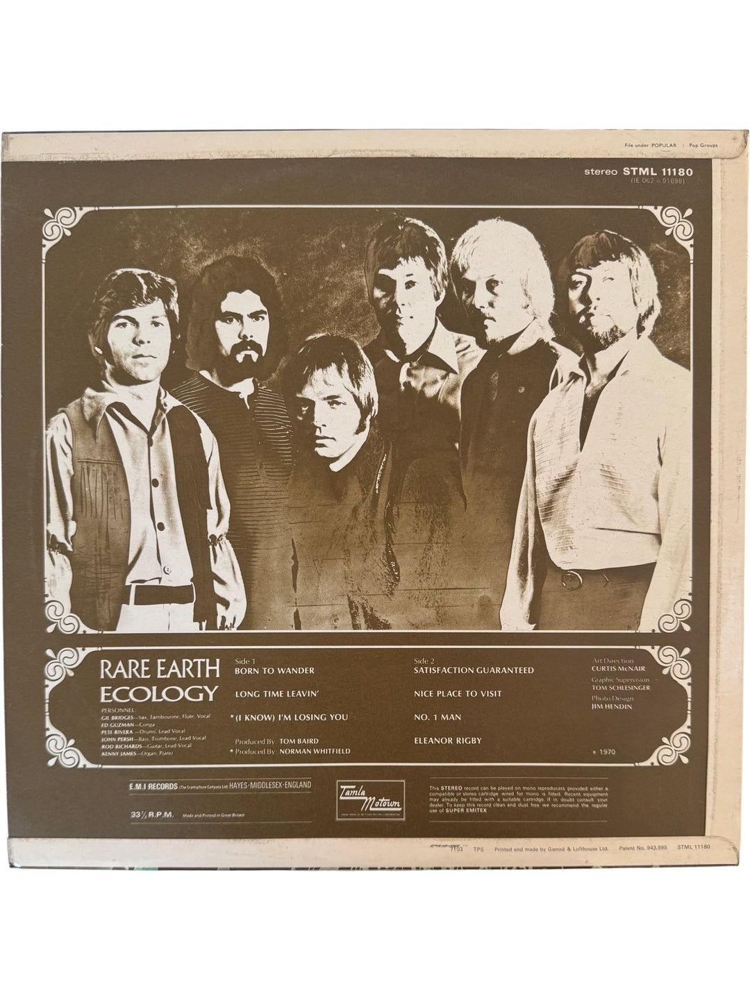 1970 Rare Earth Ecology Vinyl - Think Vintage ltd