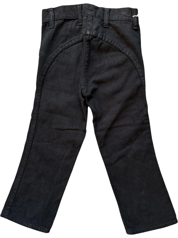 1970's Black Toddler Sweatpants with Zipper Pockets - Age 3-4 - Think Vintage ltd