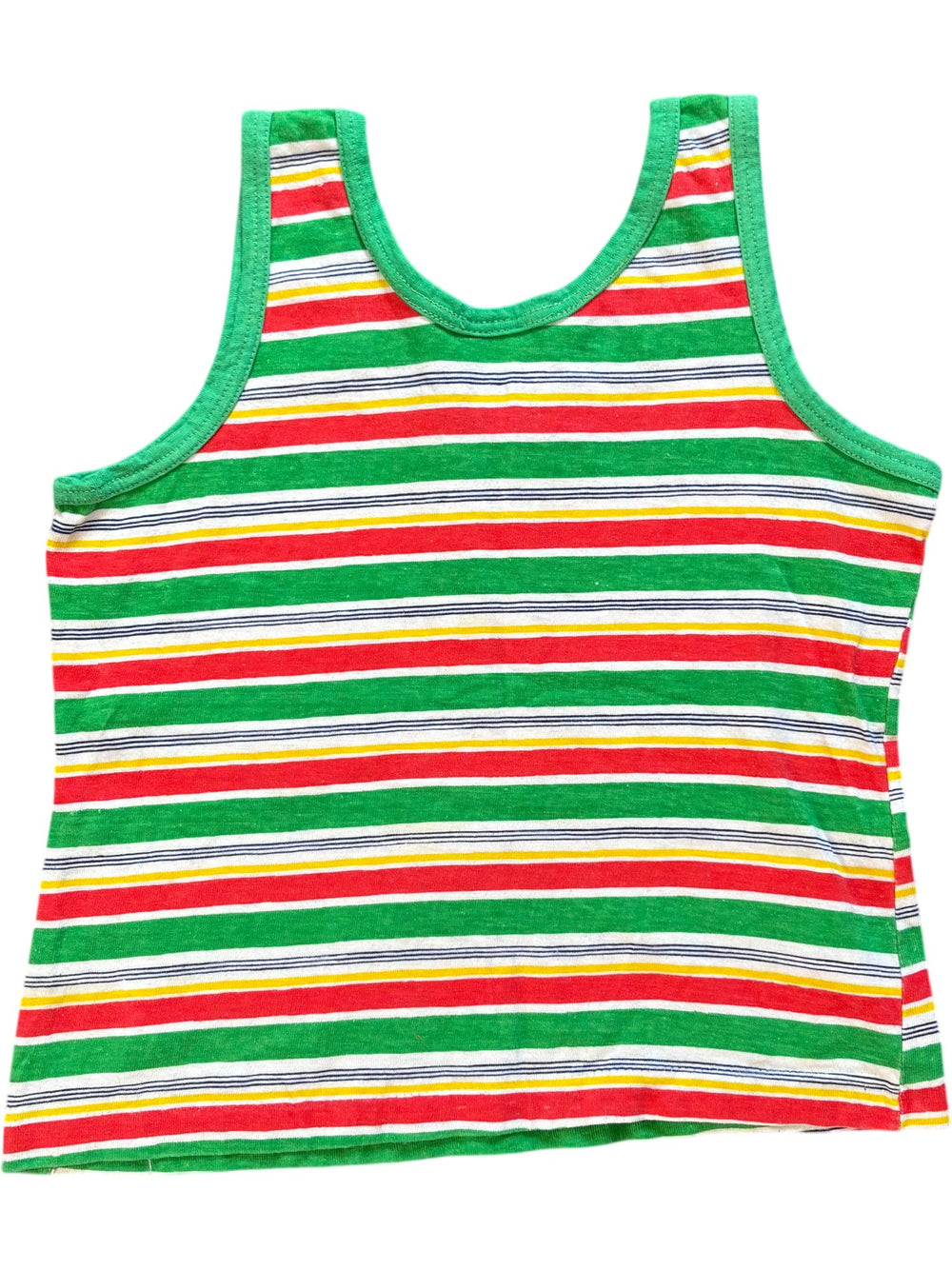 1970's Delorane Striped Cotton Tank Top - Age 5-6 - Think Vintage ltd
