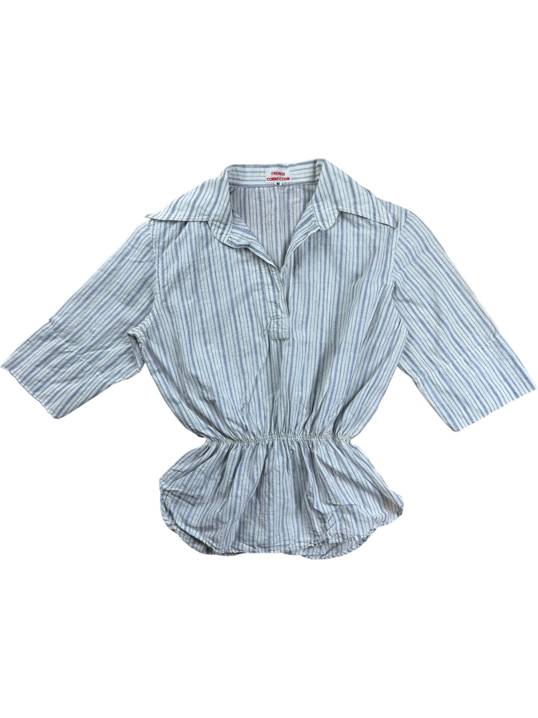 1970's Striped French Connection Blouse - M - Think Vintage ltd