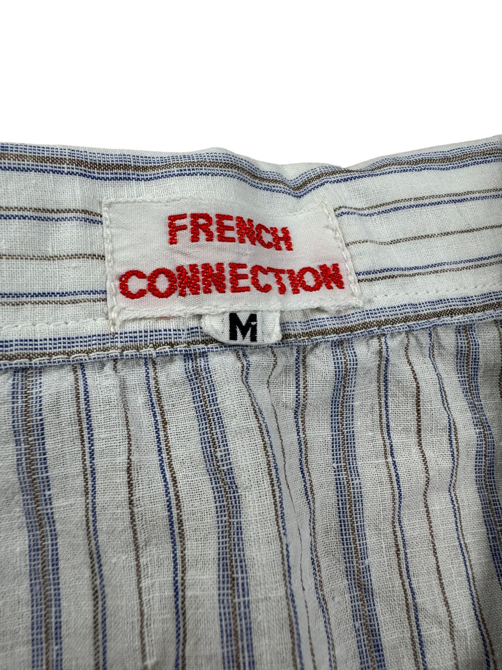 1970's Striped French Connection Blouse - M - Think Vintage ltd