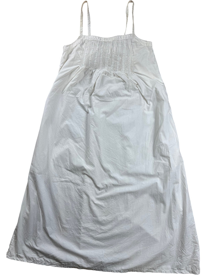1970s Adini White Cotton Dress - S - Think Vintage ltd