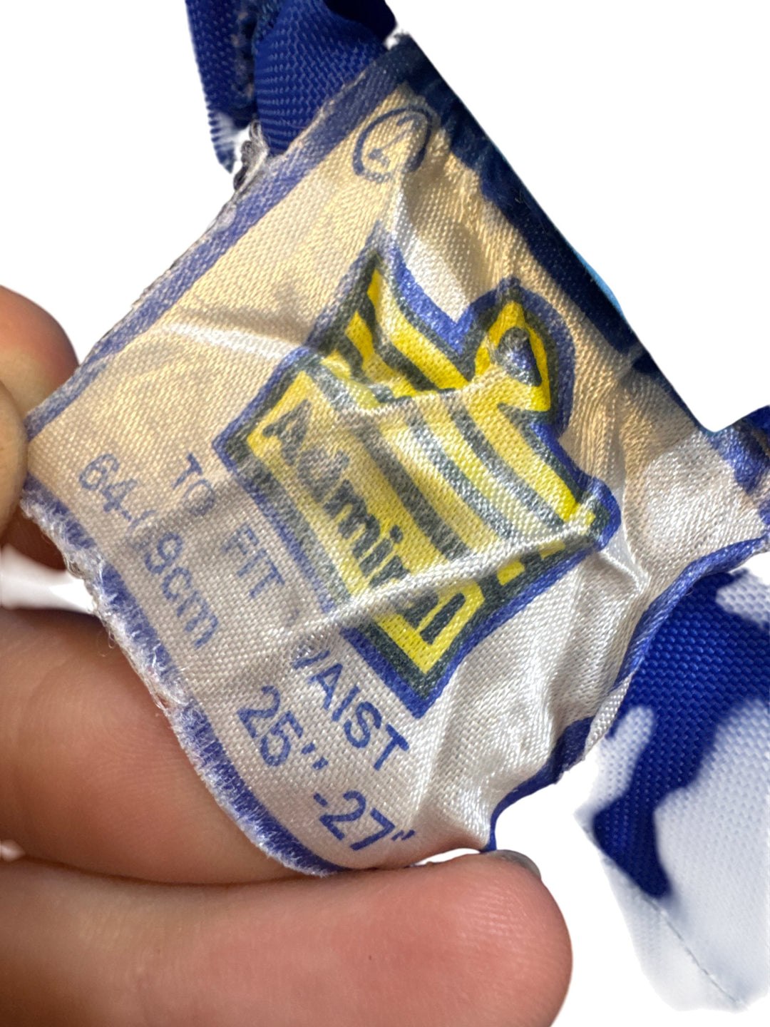 1970s Admiral Blue Athletic Shorts with Red Stripes - XS - Think Vintage