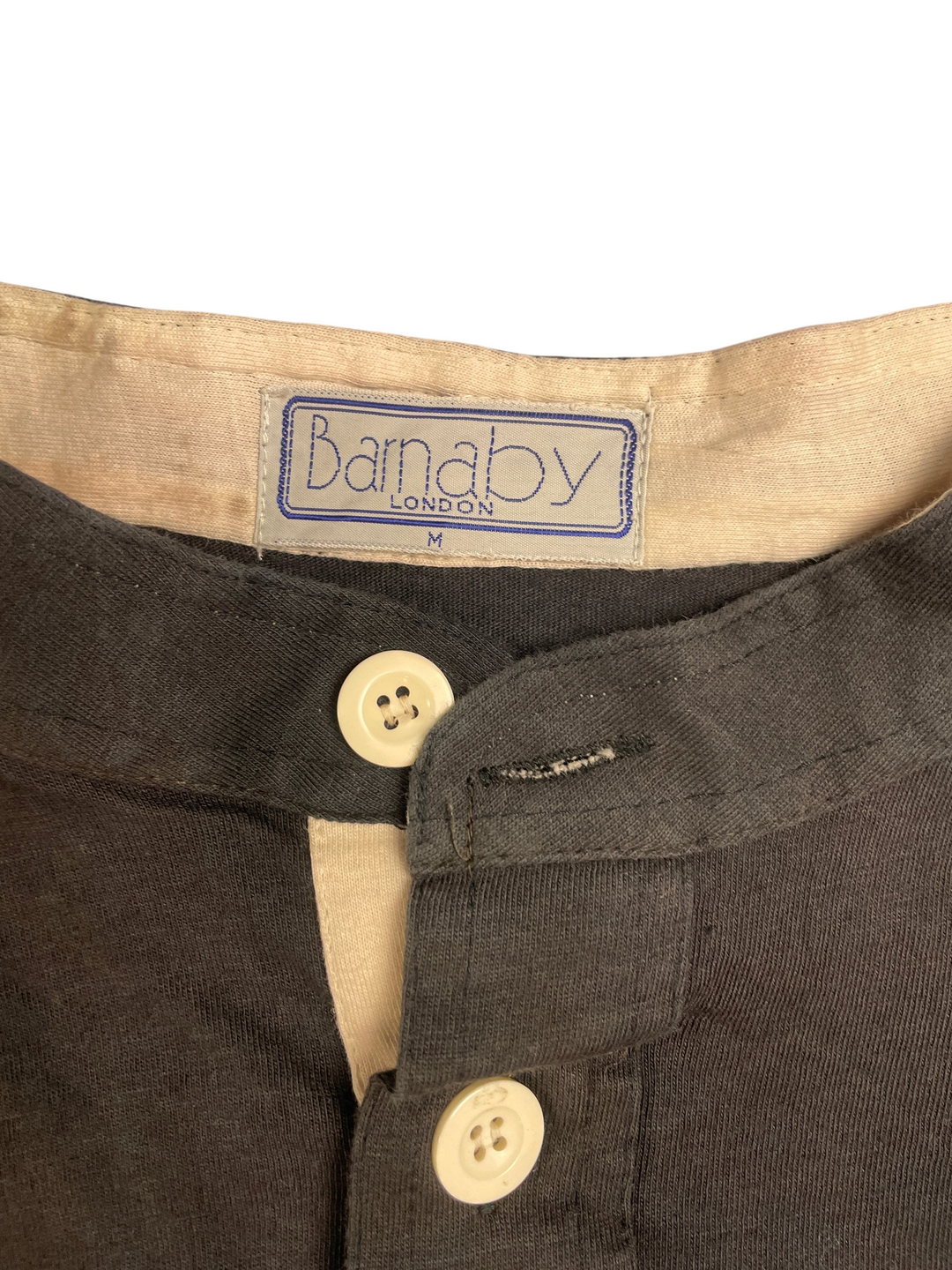 1970s Barnaby London Black Polo Shirt - XS - Think Vintage