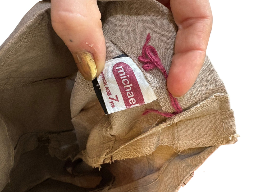 1970s Beige Flares - Age 8/9 - Think Vintage ltd