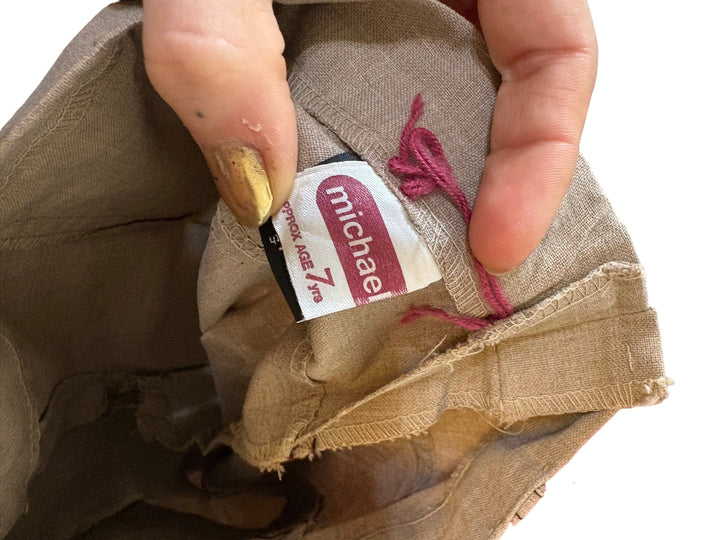 1970s Beige Flares - Age 8/9 - Think Vintage ltd