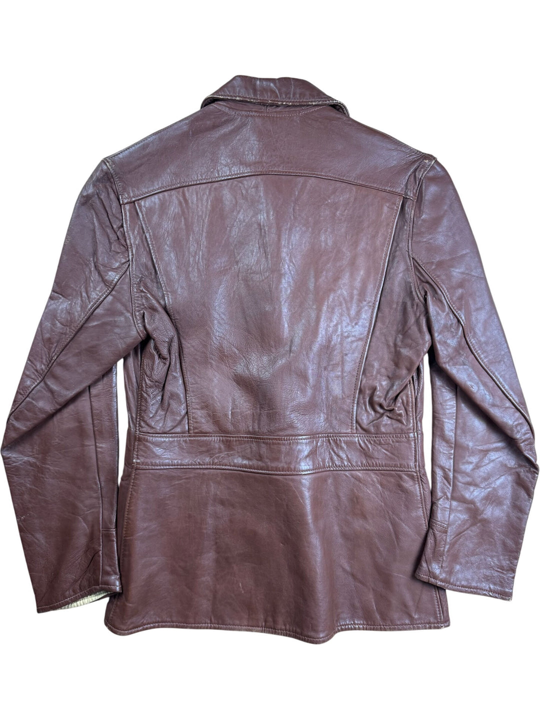 1970s Brown Leather Jacket - S
