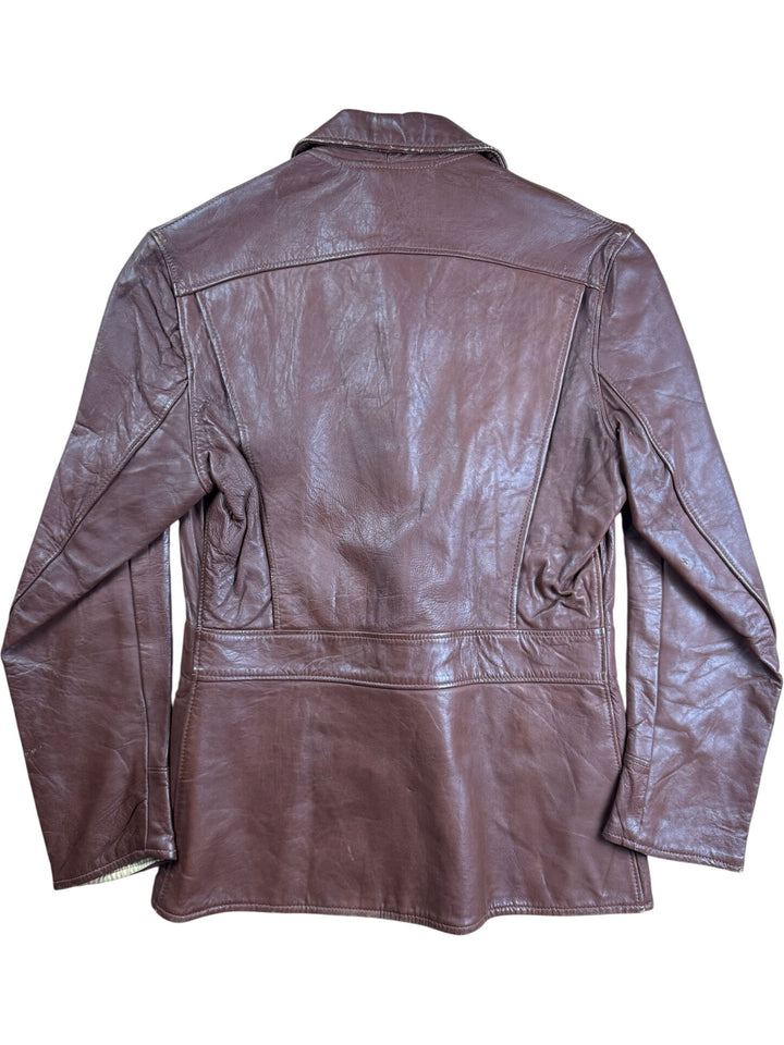 1970s Brown Leather Jacket - S