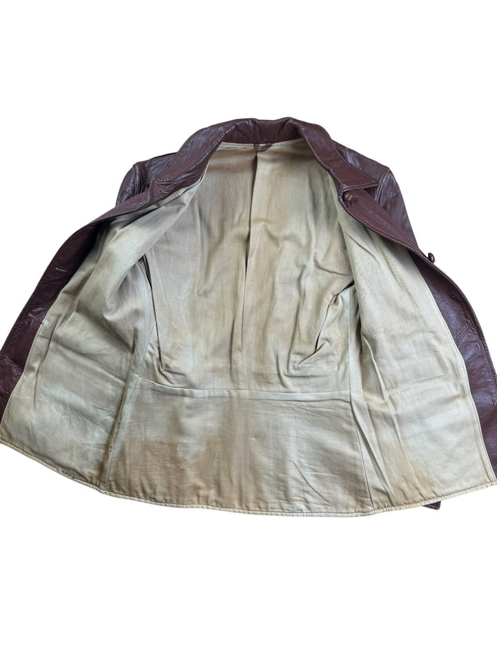1970s Brown Leather Jacket - S