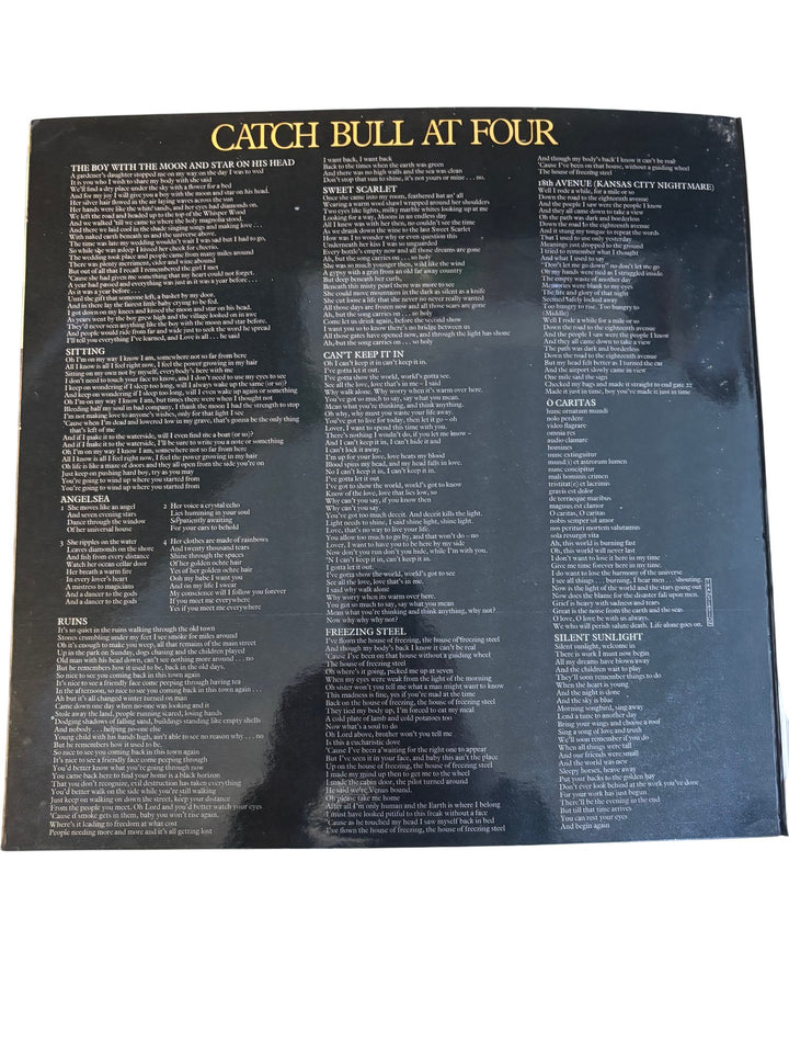 1970s Cat Stevens Catch Bull At Four Vinyl - Good - Think Vintage ltd
