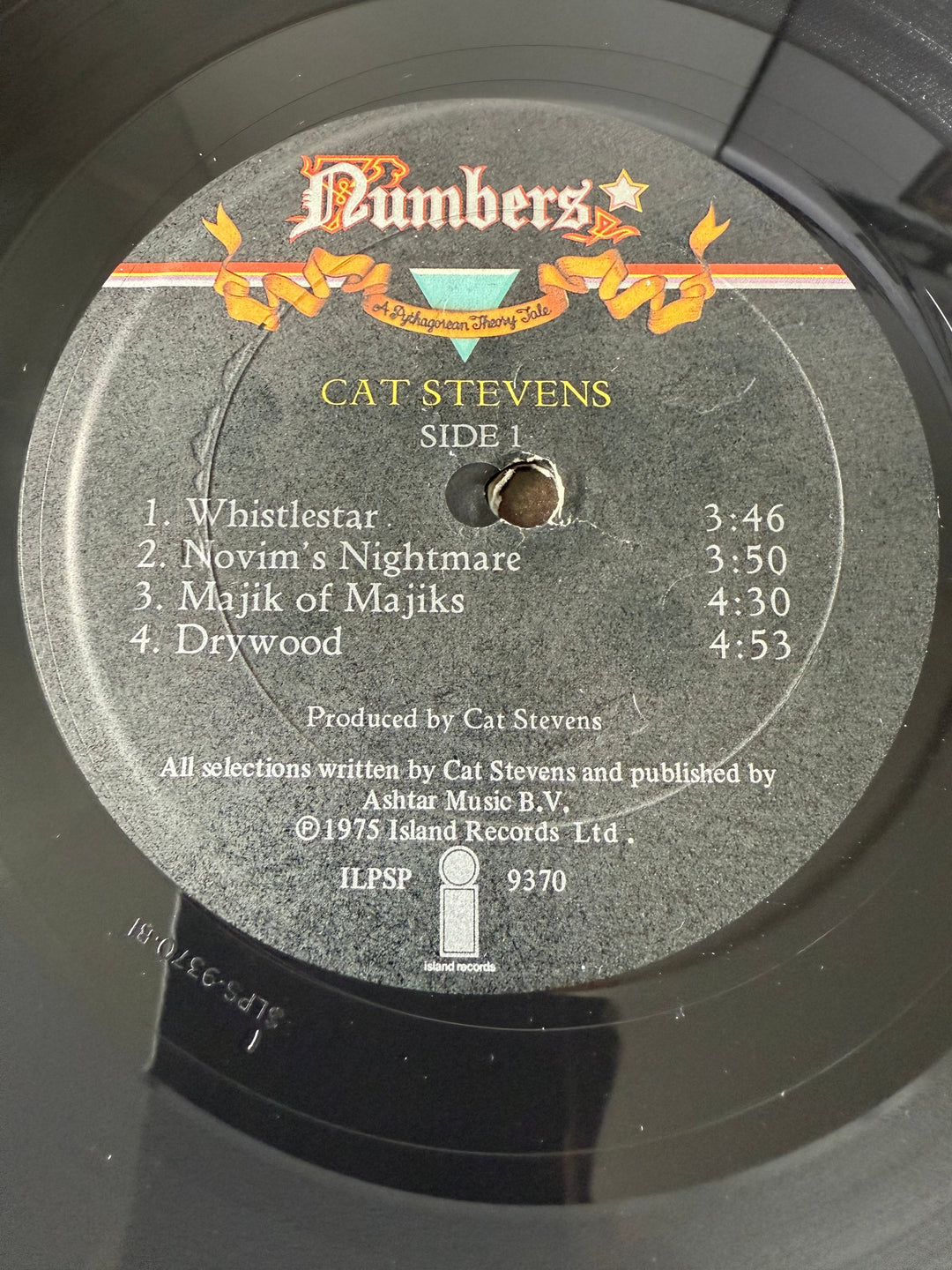 1970s Cat Stevens Numbers Album - Think Vintage Online Ltd