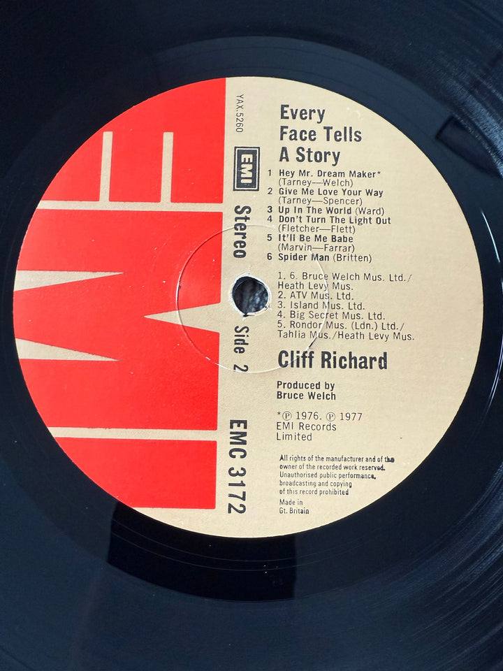 1970s Cliff Richard Every Face Tells A Story Album - Think Vintage Online Ltd