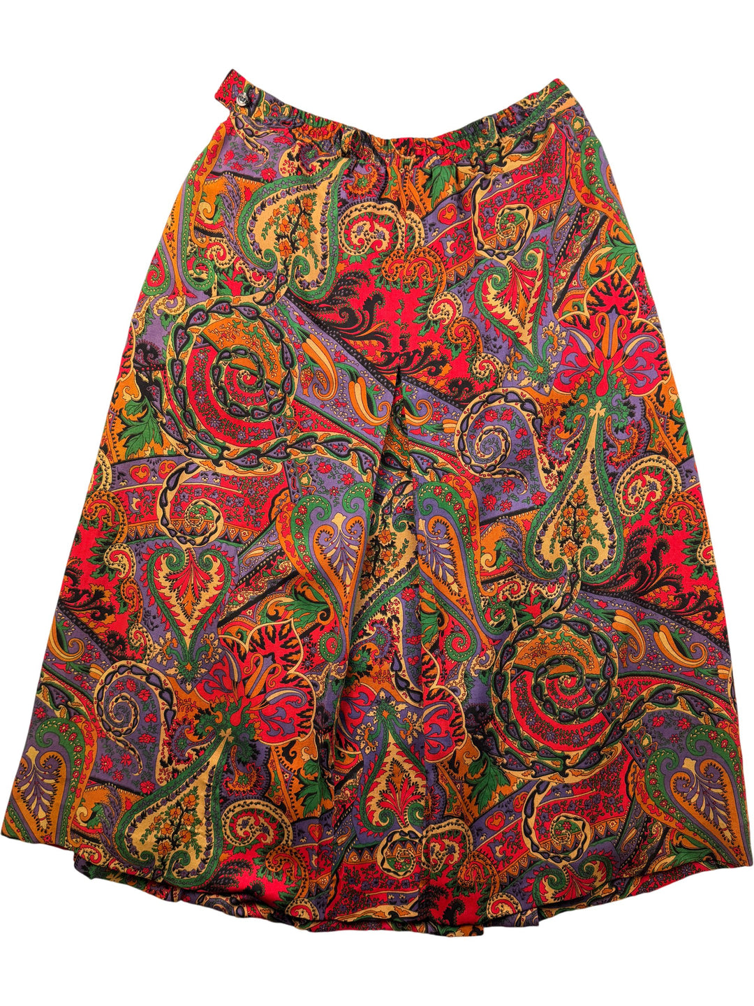 1970s DAKS Multicolor Paisley Dress - M - Think Vintage Online Ltd