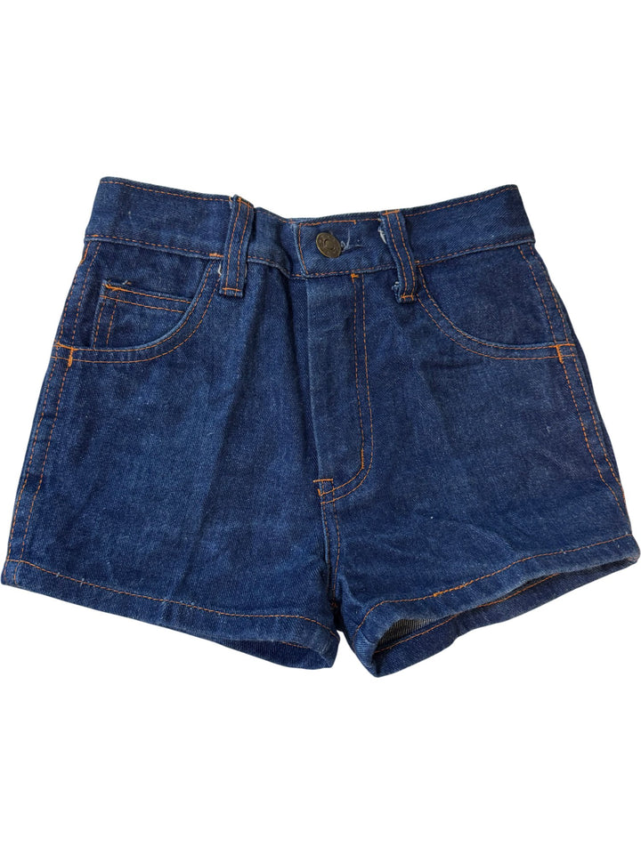 1970s Denim Cotton Children's Shorts - Age 4/5 - Think Vintage ltd