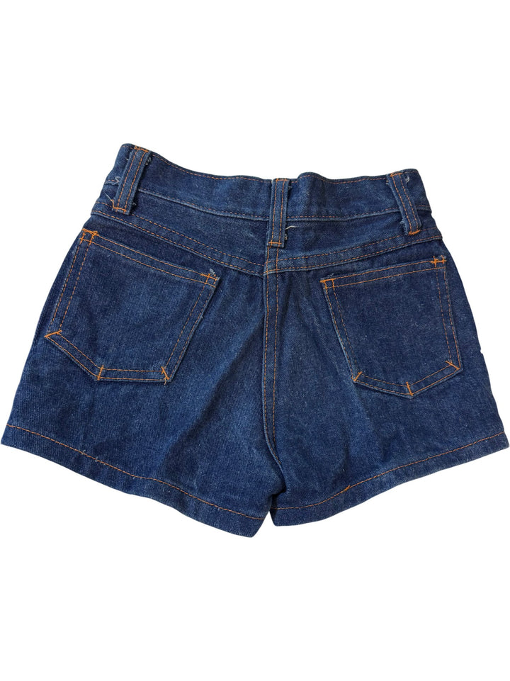 1970s Denim Cotton Children's Shorts - Age 4/5 - Think Vintage ltd