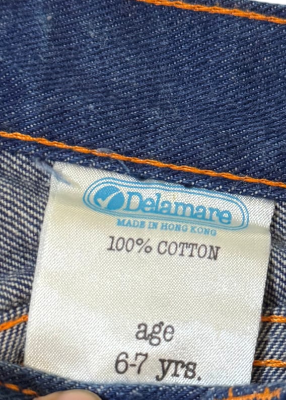 1970s Denim Cotton Children's Shorts - Age 4/5 - Think Vintage ltd