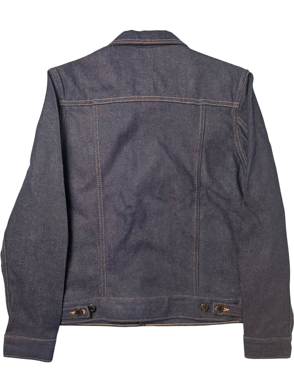 1970s Denim Trucker Jacket with Embroidered Patch - L - Think Vintage Online Ltd