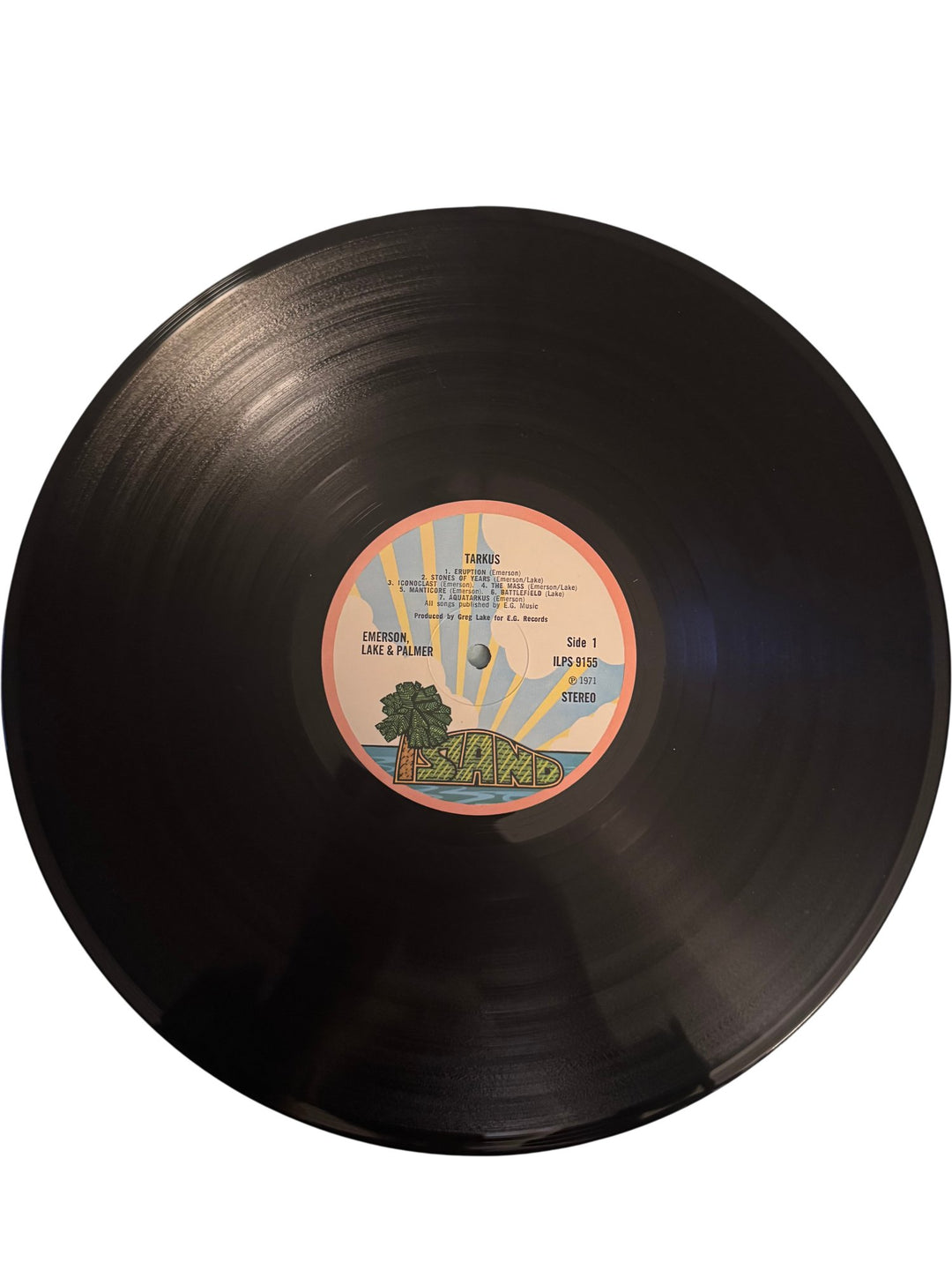 1970s Emerson Lake & Palmer Tarkus Vinyl - Good - Think Vintage ltd