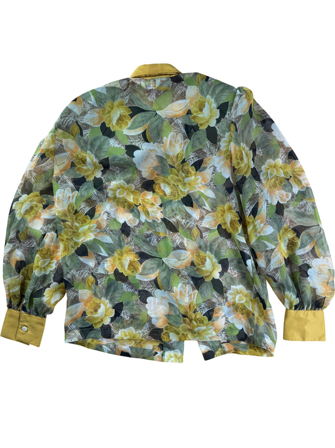 1970s Floral Patterned Blouse - M - Think Vintage ltd