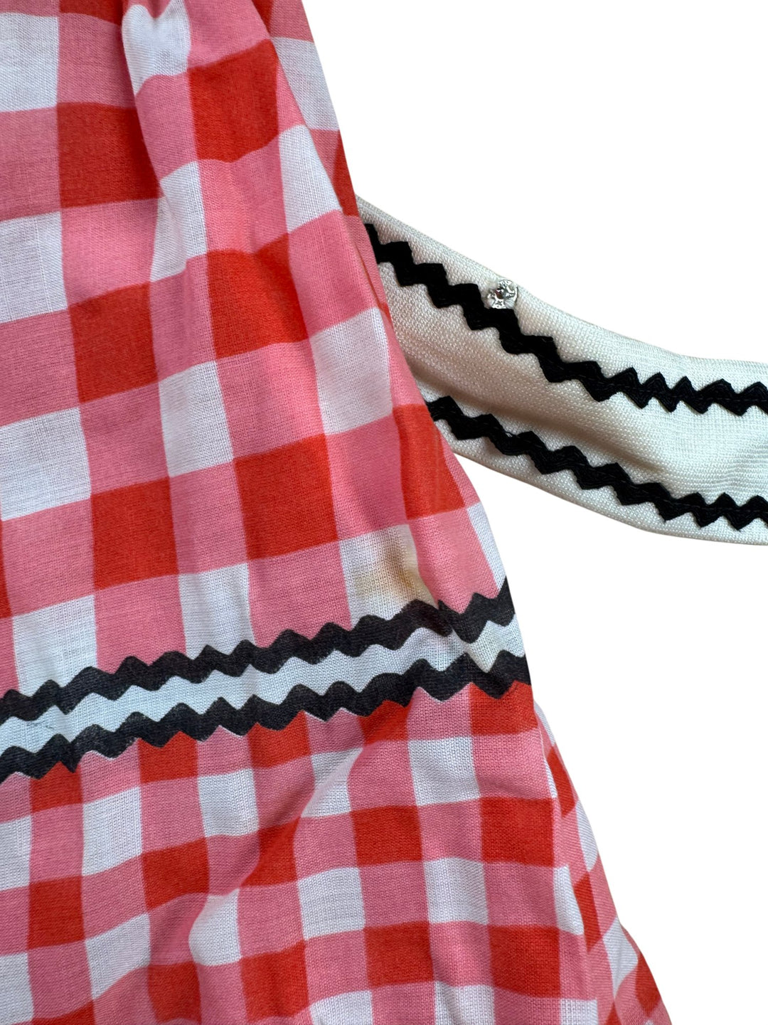 1970s Gingham Long Sleeved Dress - S - Think Vintage ltd