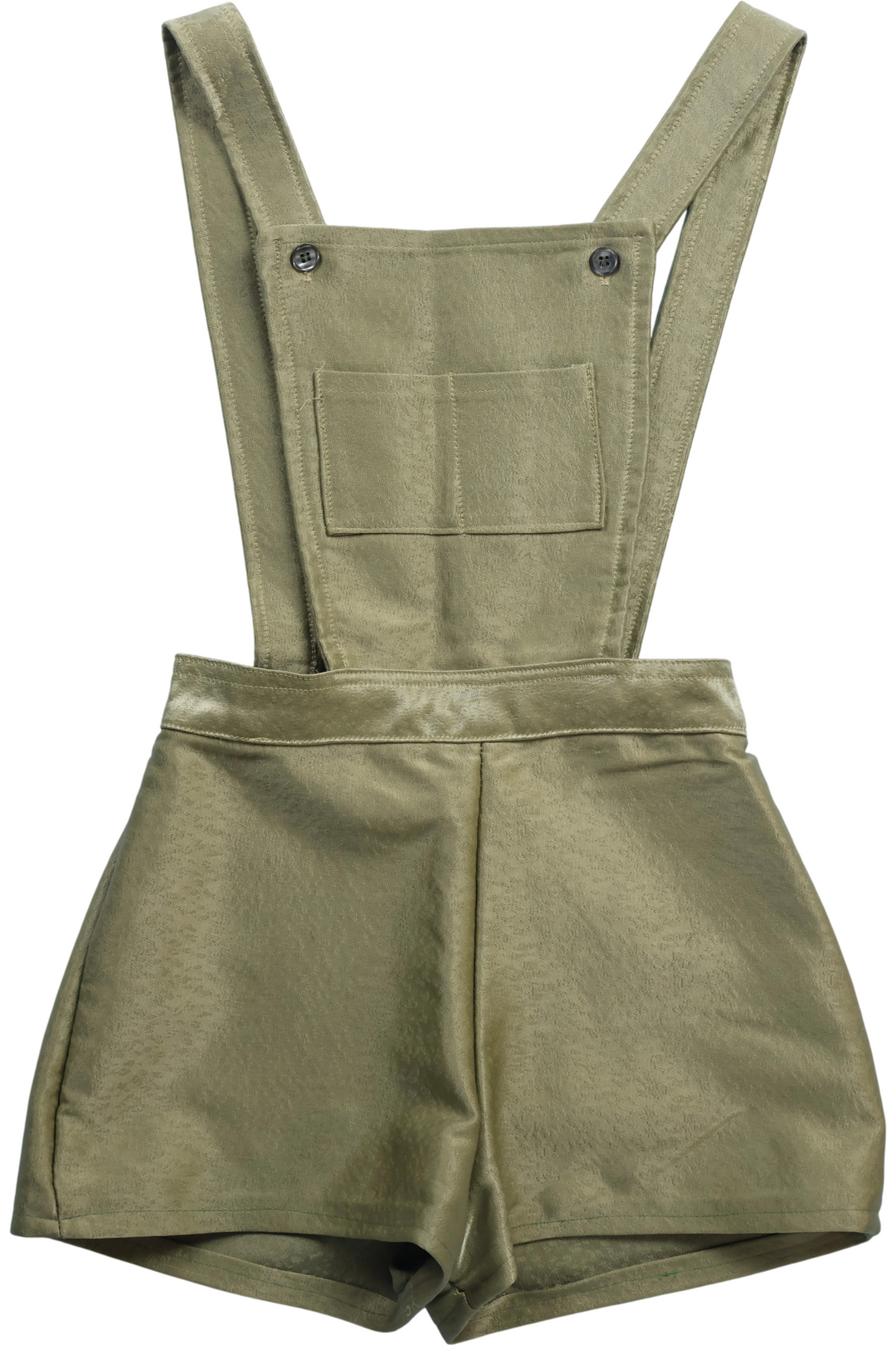 1970s Green Overalls Style Hotpants - Think Vintage